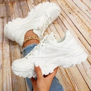 NWOT White Chunky Sneakers